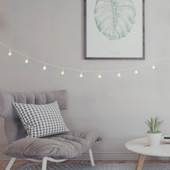 Mainstays Indoor 50-Count LED Globe Lights, with Frosted White G20 Globes, AC-Adaptor, 4.5 Volts