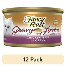 Fancy Feast Gravy Lovers wet cat food can, chicken in gravy, 12 pack.