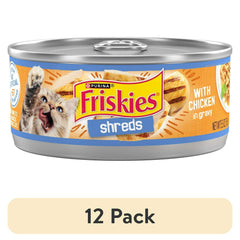 Purina Friskies Shreds, Chicken in Gravy, Wet Cat Food, 5.5 oz Can