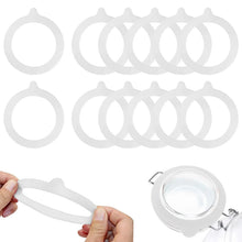 White silicone sealing ring gaskets set, flexible circular loop rings