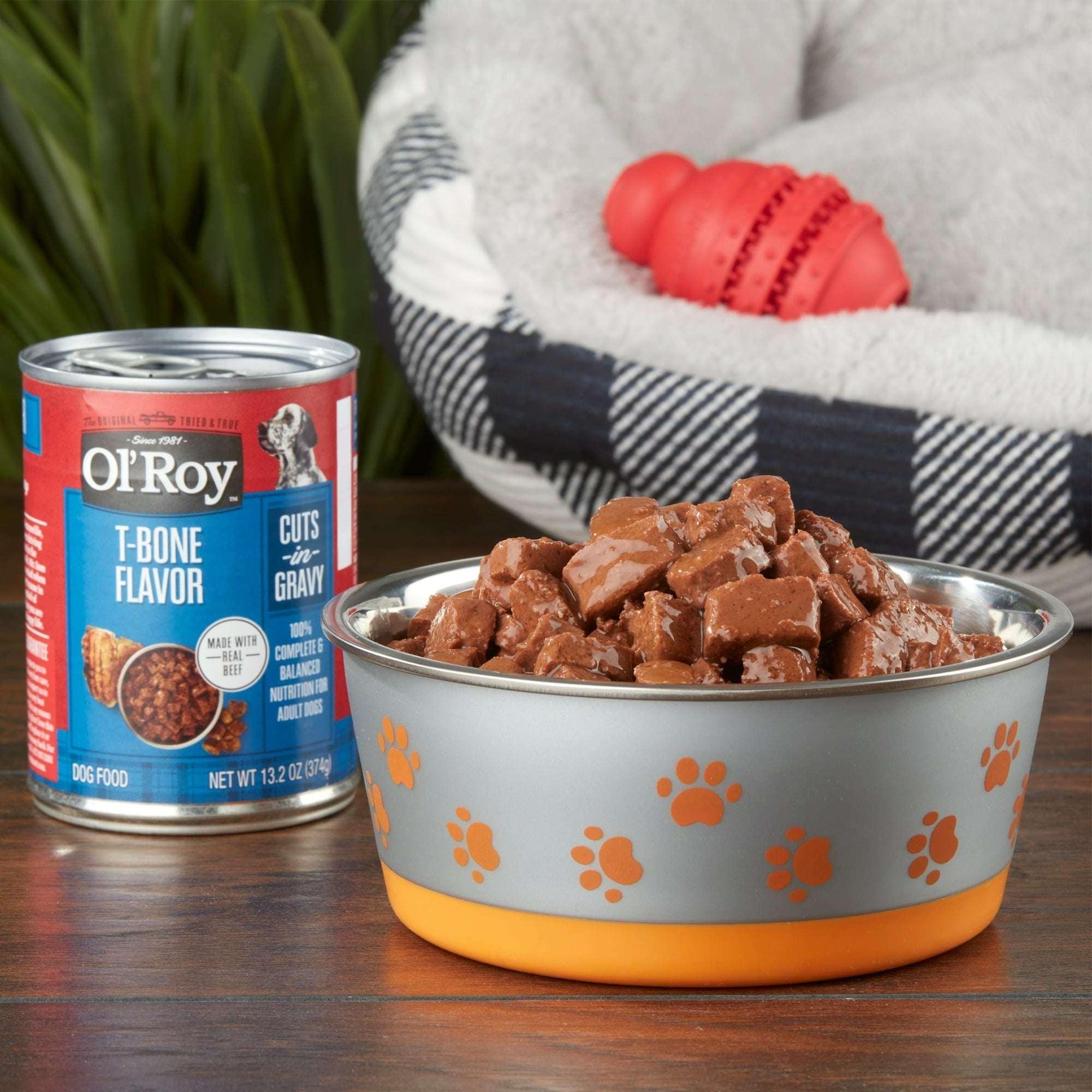 Ol' Roy T-Bone Flavor Cuts in Gravy Wet Dog Food, 13.2 oz Can