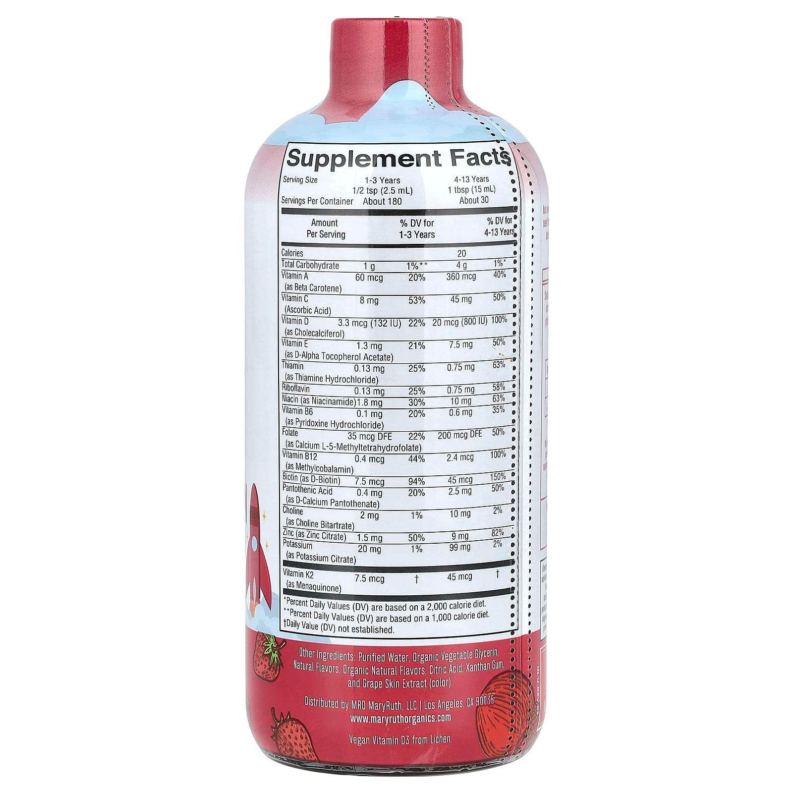 MaryRuth's, Kids Morning Multivitamin, Apple Berry Blast, 15.22 fl oz (450 ml) - USA MEGA SHOP