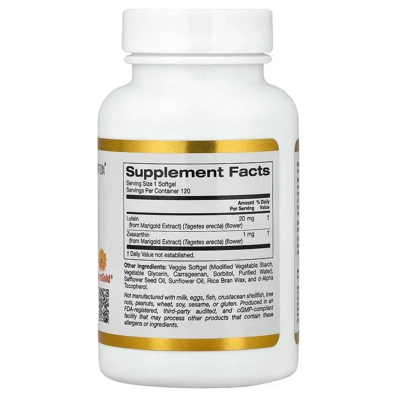 California Gold Nutrition, Lutein with Zeaxanthin from Marigold Extract