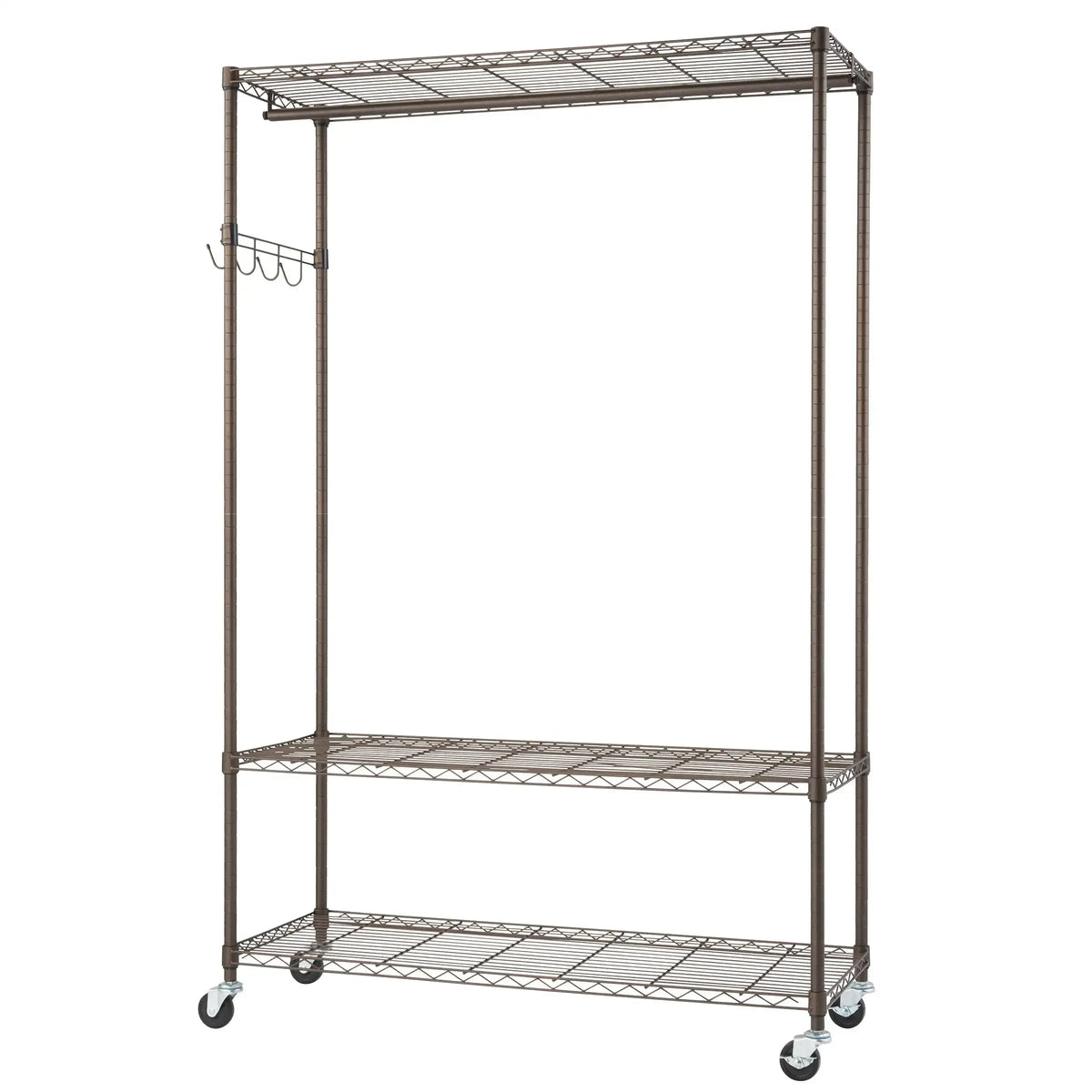 TRINITY Bronze Rolling Garment Rack - USA MEGA SHOP