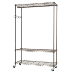 TRINITY Bronze Rolling Garment Rack - USA MEGA SHOP
