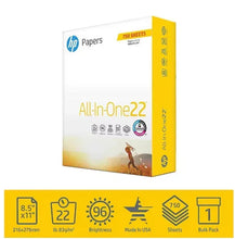 HP Papers All-In-One22 letter printer paper box, 96 brightness, 750 sheets