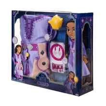 Disney Asha doll and dress-up outfit set with purple cape and star accessories