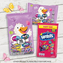 Purple egg filler mix bag plus red Nerds Party Size bag, 70 and 80 count