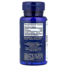 Life Extension N-Acetyl-L-Cysteine 600 mg supplement facts label on bottle back