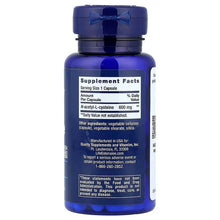 Dietary supplement bottle back label with Supplement Facts and ingredient list