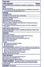 Coppertone Kids sunscreen spray Drug Facts panel with active ingredients list