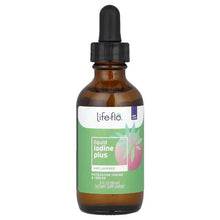 Life-flo liquid iodine plus dropper bottle with black cap