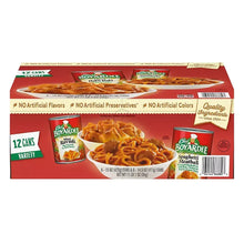 Chef Boyardee variety pack box with mini ravioli and spaghetti & meatballs cans