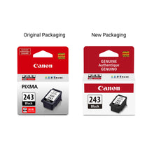 Canon PG-243 black ink cartridge packaging comparison