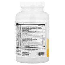 Men's multivitamin bottle back with supplement facts ingredients table