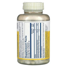 Magnesium glycinate supplement bottle, Solaray back label with Supplement Facts panel