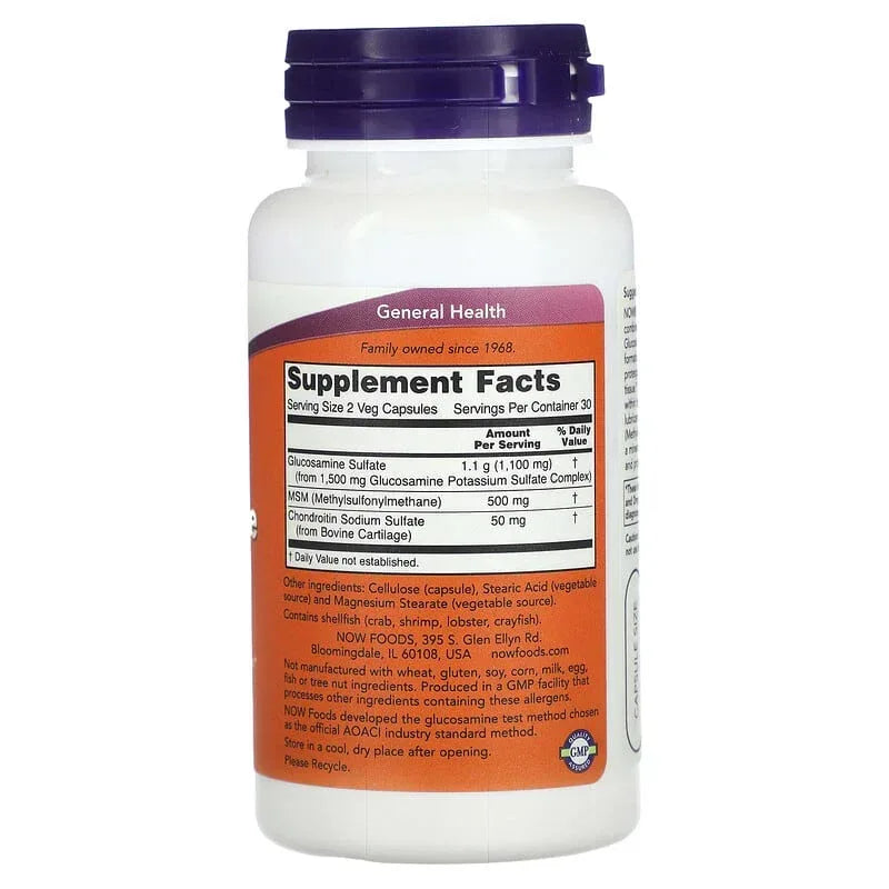 NOW Foods, Glucosamine & MSM, Veg Capsules