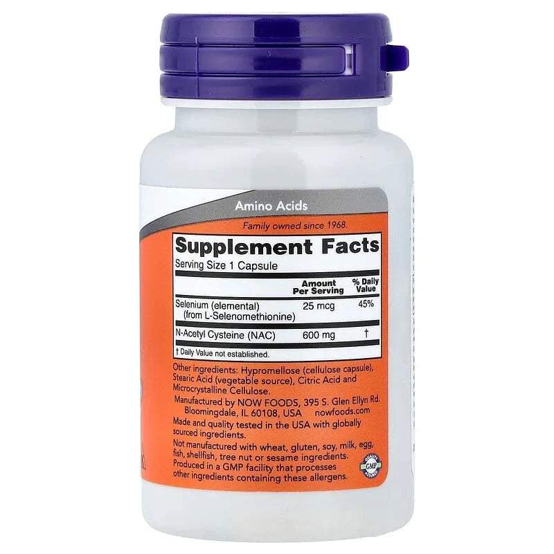 NOW Foods, NAC With Selenium, Capsules
