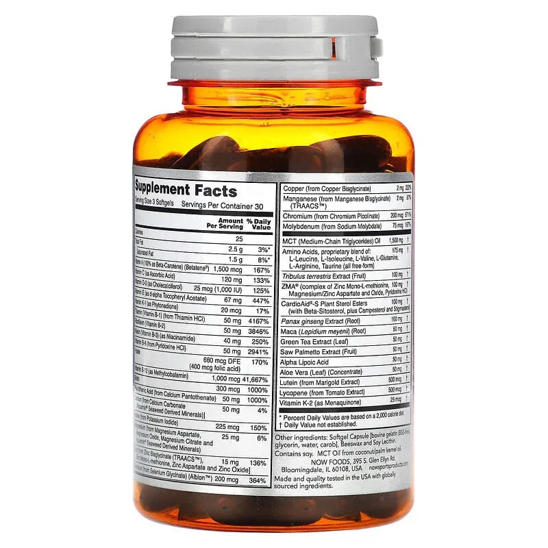 NOW Foods, Sports, Men's Active Sports Multi, Softgels