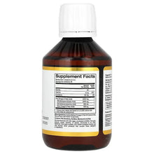 Omega-3 fish oil bottle with back Supplement Facts label and dosing information