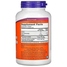 Glucosamine & Chondroitin supplement bottle back with Supplement Facts panel