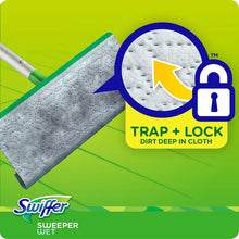 Swiffer wet mopping cloth pad with Trap+Lock dirt deep in cloth feature
