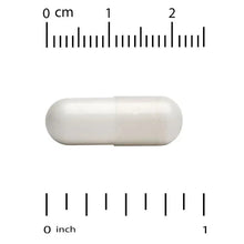 White NAC veggie capsule with size scale markings above and below.