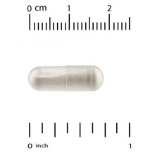 NOW Vitamin D3 & K2 softgel capsule shown with measurement marks