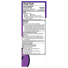 Children's Dimetapp Cold & Cough liquid Drug Facts label, active ingredients and warnings
