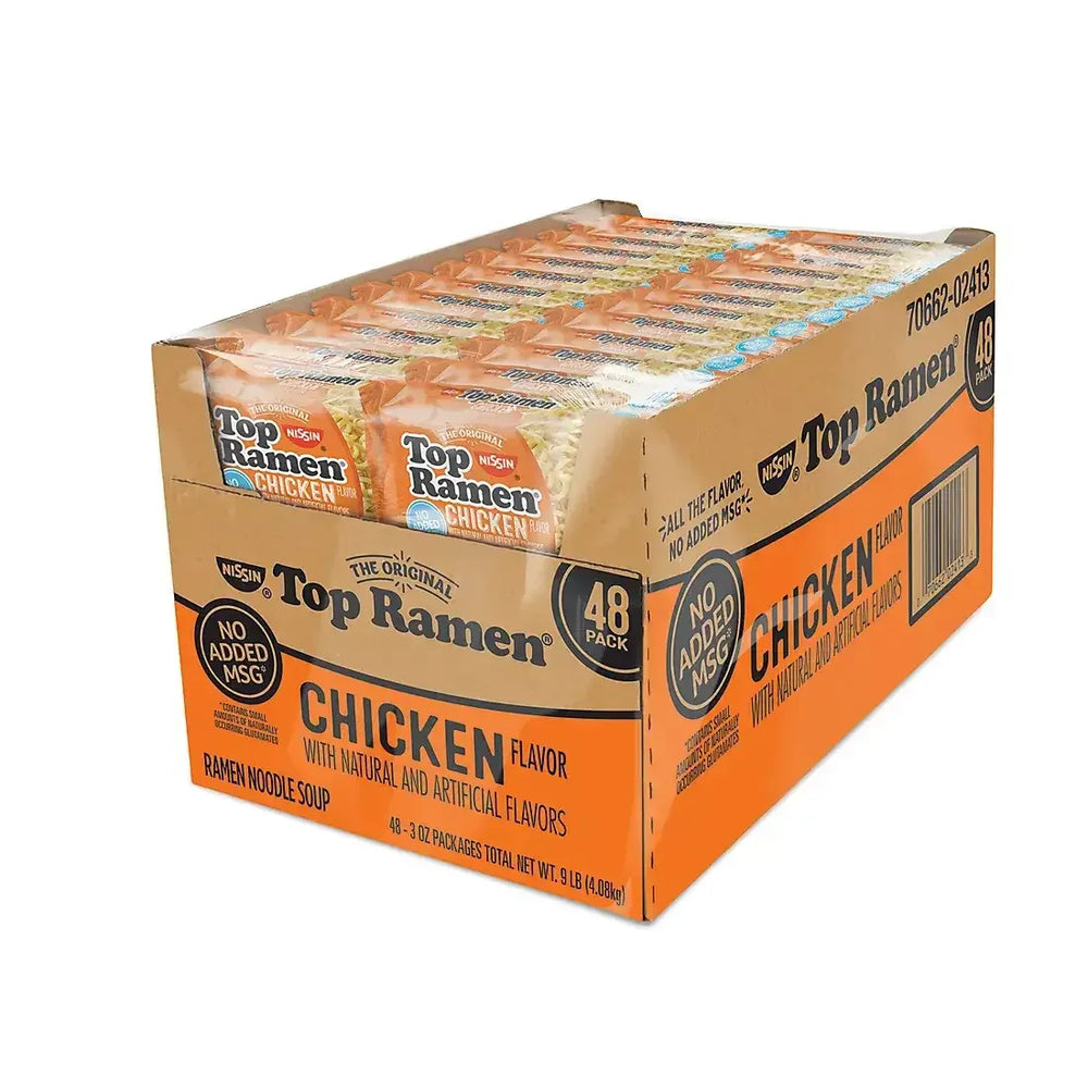 Nissin Top Ramen Chicken Flavor Noodle Soup, 48 pk./3 oz. - USA MEGA SHOP