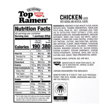 Nissin Top Ramen Chicken Instant Noodles, Ready in Minutes, Cup Noodles, 48 pk./3 oz.