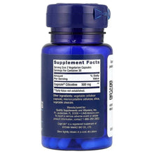 Citicoline supplement bottle back label, dark blue, Supplement Facts panel