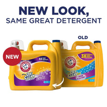 Two yellow liquid detergent jugs, blue caps, new and old package side-by-side