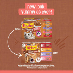 Purina Friskies Extra Chunky Gravy Variety Pack, Wet Cat Food, 5.5 oz Cans, 24 Pack - USA MEGA SHOP
