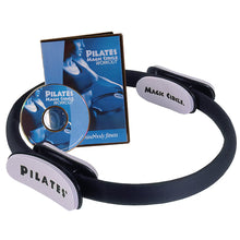 Pilates magic circle exercise ring with foam grips and included workout DVD