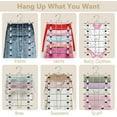 Multi-tier skirt hanger set with clips, use guide graphic