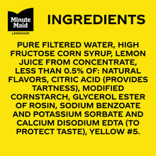 Lemonade Ingredients panel with brand label.