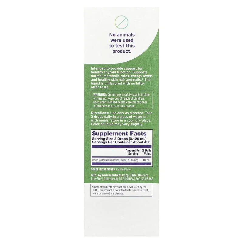 Life-flo, Liquid Iodine Plus, With Potassium Iodide & Iodine, 2 fl oz (59 ml)
