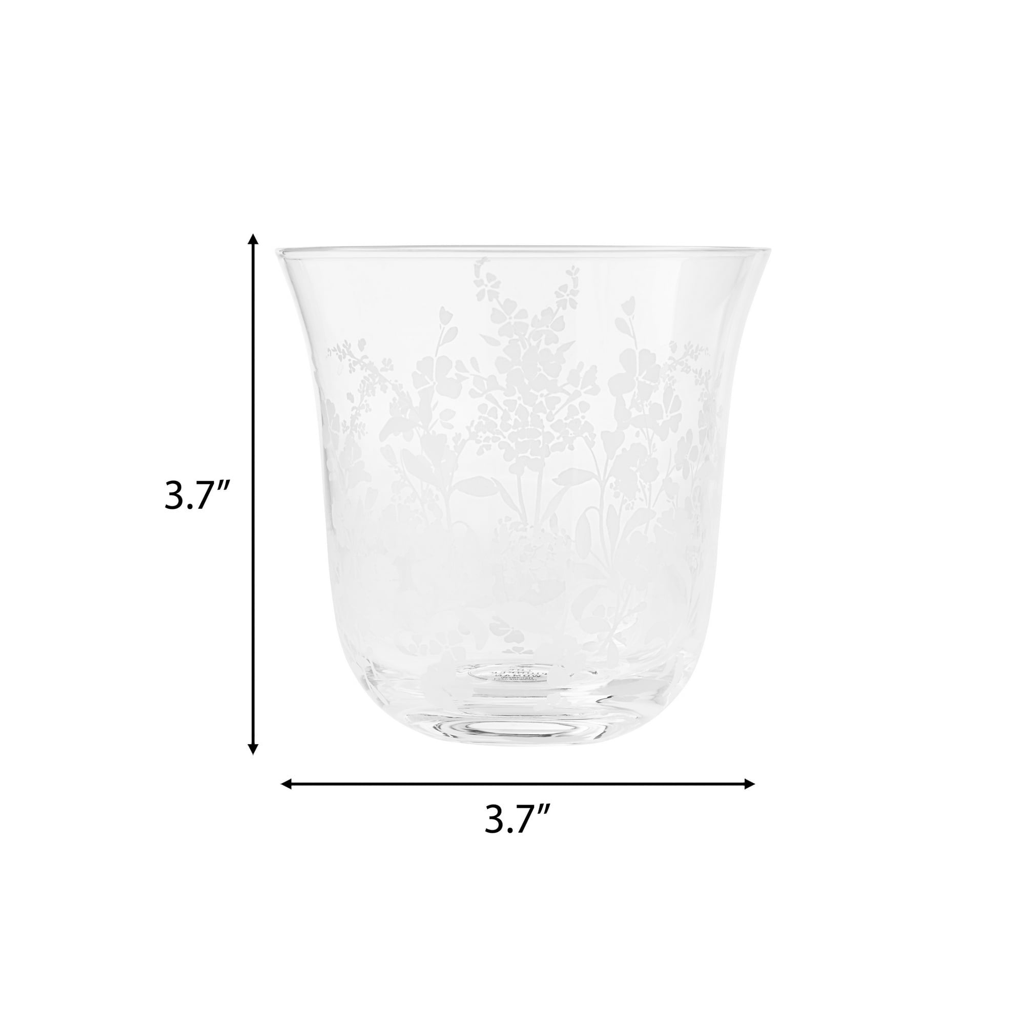 The Pioneer Woman Daisy Glass 12-Ounce Tumbler, Clear, Set of 4