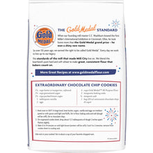Gold Medal all-purpose flour bag side with recipe and product description