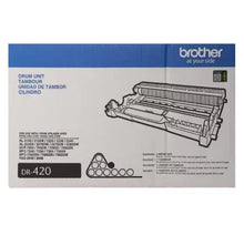 Brother DR-420 drum unit box with product diagram and DR-420 label