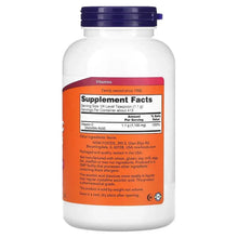 White supplement bottle with purple cap and orange Supplement Facts panel on back