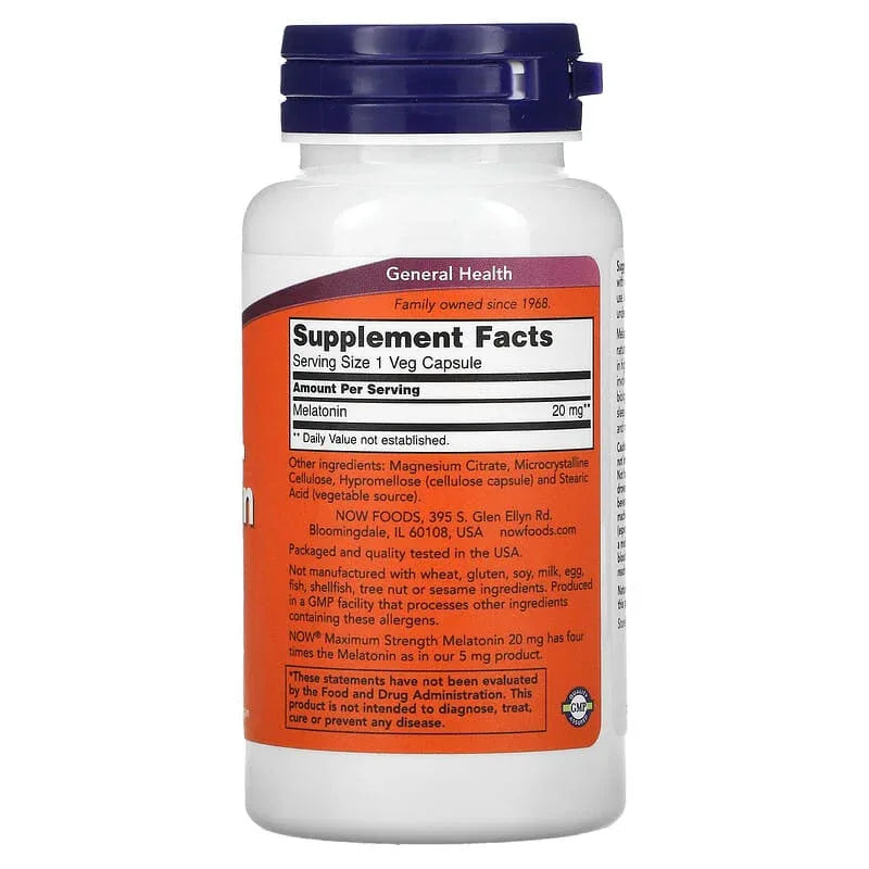 NOW Foods, Melatonin - USA MEGA SHOP