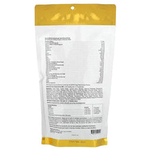 Dog supplement chew pouch back panel with ingredient and supplement facts table