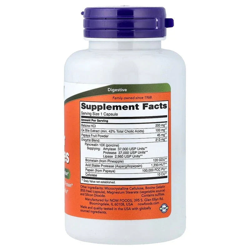 NOW Foods, Super Enzymes, 60 Capsules