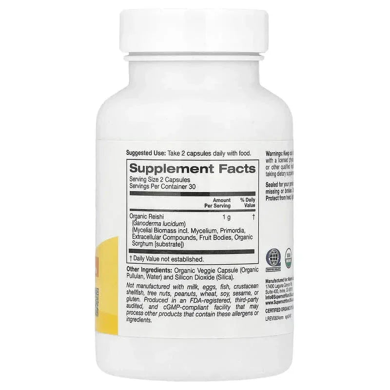 California Gold Nutrition, Organic Mushroom, 60 Veggie Capsules (0.5 g per Capsule) - USA MEGA SHOP