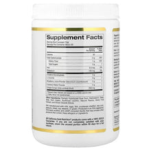 Creatine supplement bottle back with Supplement Facts nutrition table
