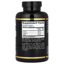 BCAA supplement bottle back label with Supplement Facts panel and ingredient list
