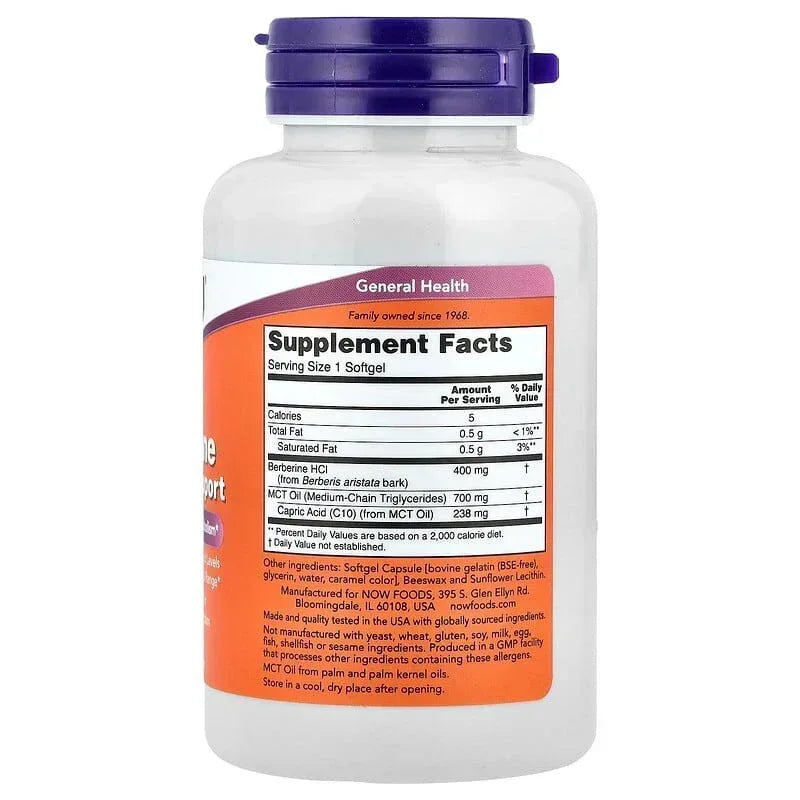 NOW Foods, Berberine Glucose Support, 90 Softgels