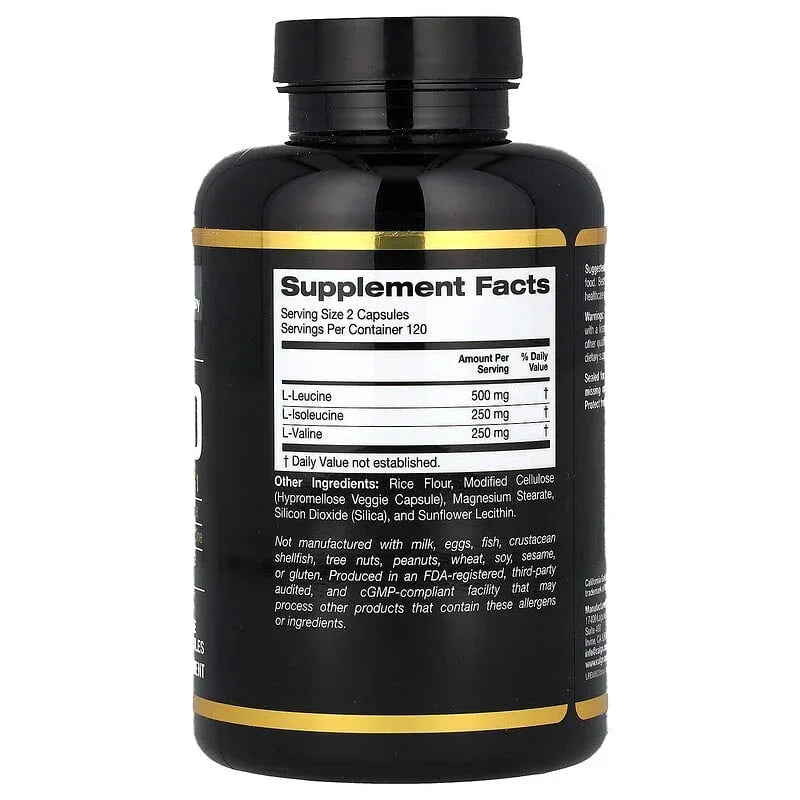 California Gold Nutrition, Sport, Micronized BCAA, Branched Chain Amino Acids, 240 Veggie Capsules - USA MEGA SHOP